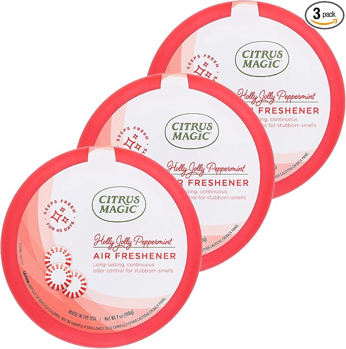 Citrus Magic Holiday Odor Absorbing Solid Air Freshener, Holly Jolly Peppermint by CitrusMagic