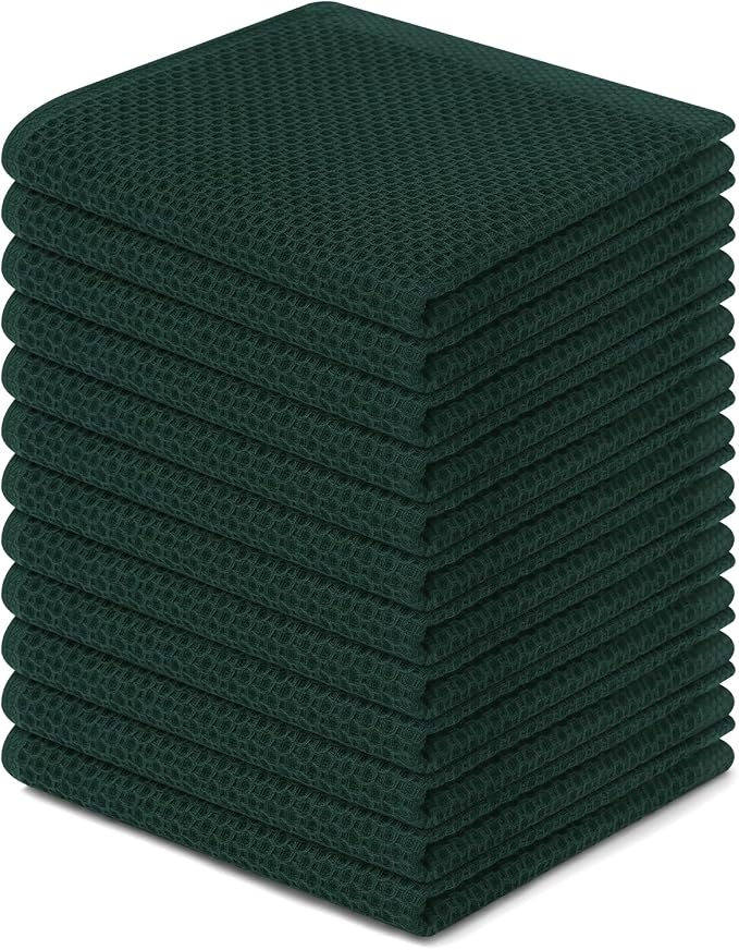 Homaxy 100% Cotton Waffle Weave Kitchen Dish Cloths, Ultra Soft Absorbent Quick by Homaxy