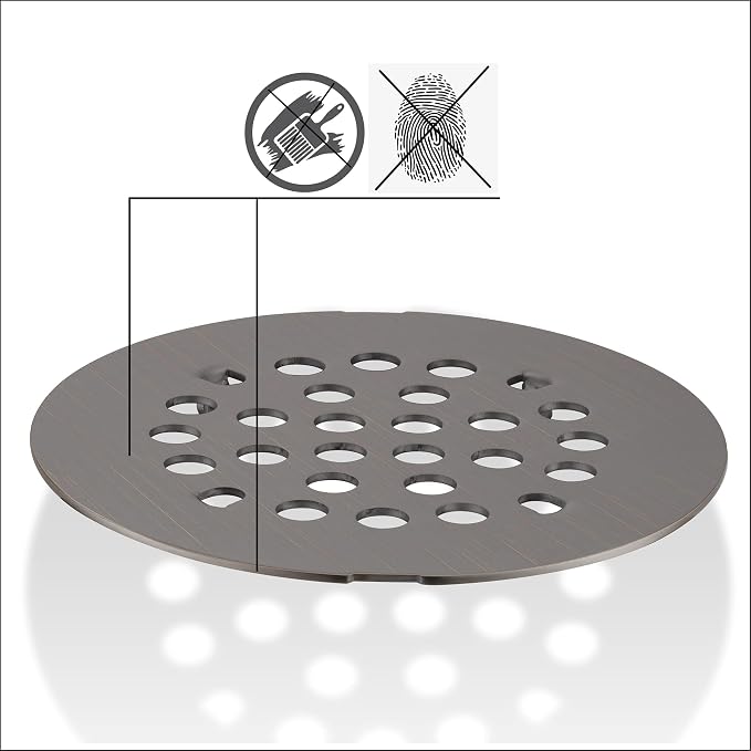 rrajj 4-1/4 Inch Round Snap-in Shower Floor Drain Cover Replacement Cover - Image 3