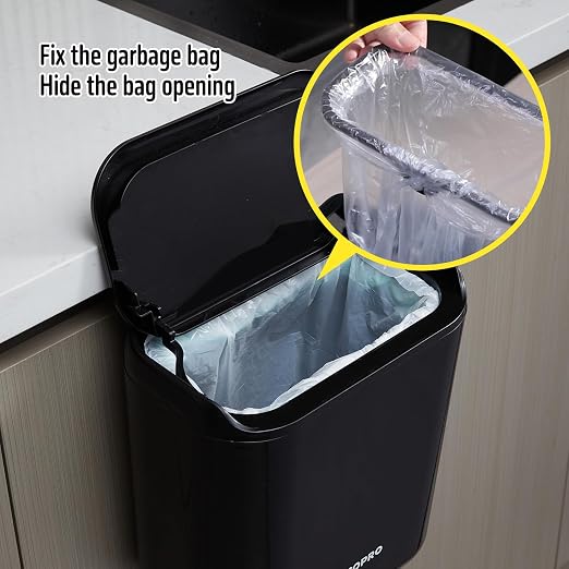 Hanging Small Trash Can with Lid Under Sink - Image 9