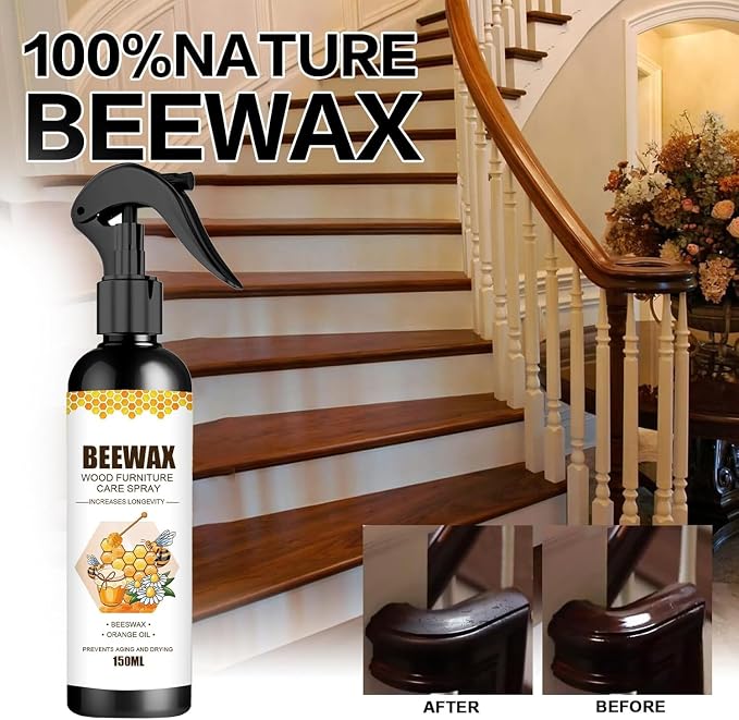 MOODTALK Beeswax Spray Furniture Polish, Wood Cleaner, Wood Floor Polish - Image 6