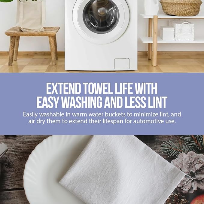Flour Sack Towels| Tea Towel for Crafts| Kitchen Dish Cotton Blank Towel for - Image 4
