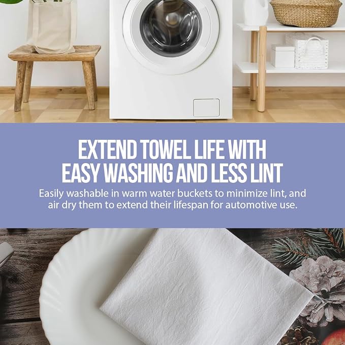 Dish Cloths Cotton| Kitchen Wash Cloth| Shop Towels Absorbent and Lint Free - Image 8
