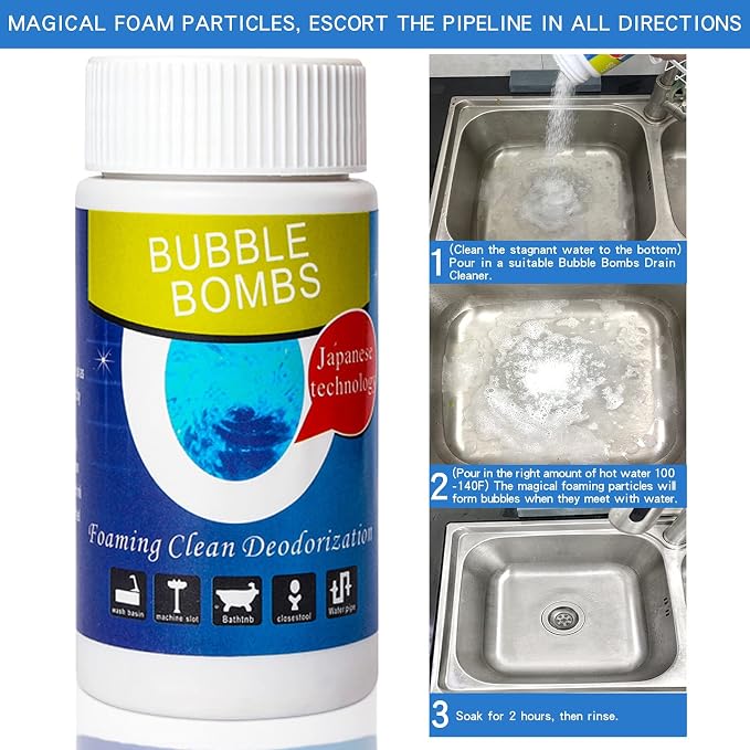 2 Pcs Powerful Magic Bubble Bombs Drain Cleaner - Image 3