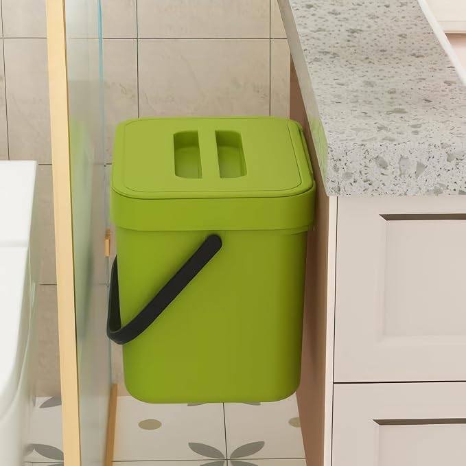 Countertop Compost Bin Kitchen, 1.8 Gallons Hanging Trash Can - Image 8