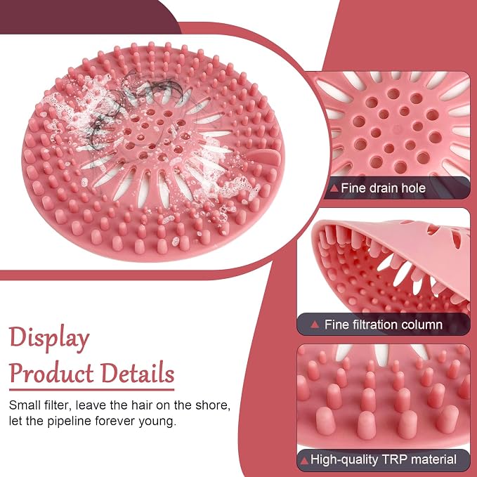 Bathroom Sink Drain Strainers, Hair Catcher Shower Drain Covers Protector - Image 3
