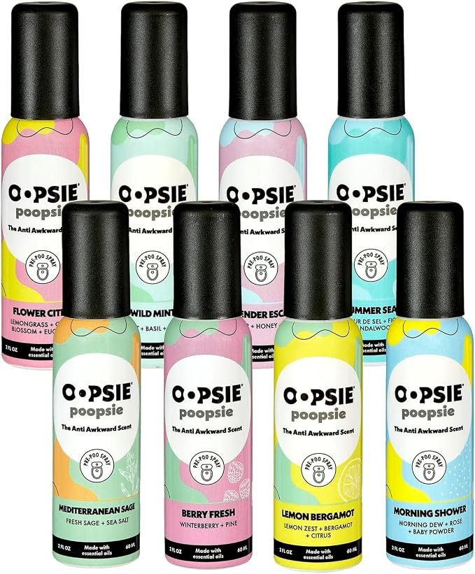 Oopsie Poopsie Pre-Poo toilet spray, discreet & portable original odor by OopsiePoopsie