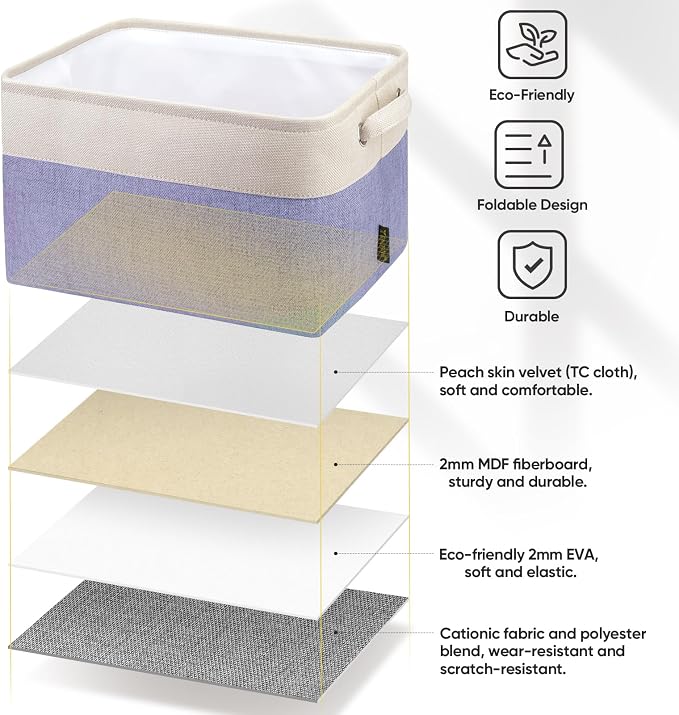 BALEINE 3 Pack Fabric Storage Bins - Image 7