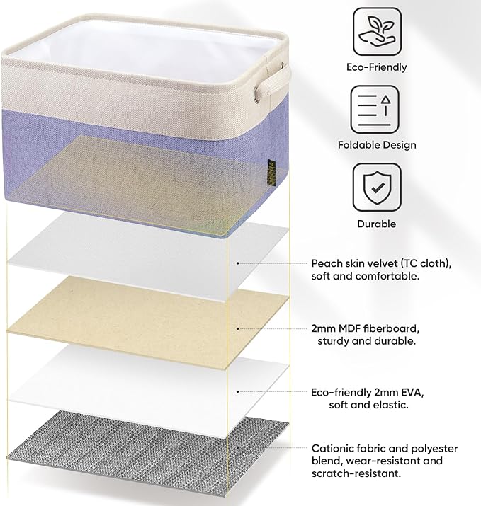BALEINE 2 Pack Fabric Storage Bins - Image 5