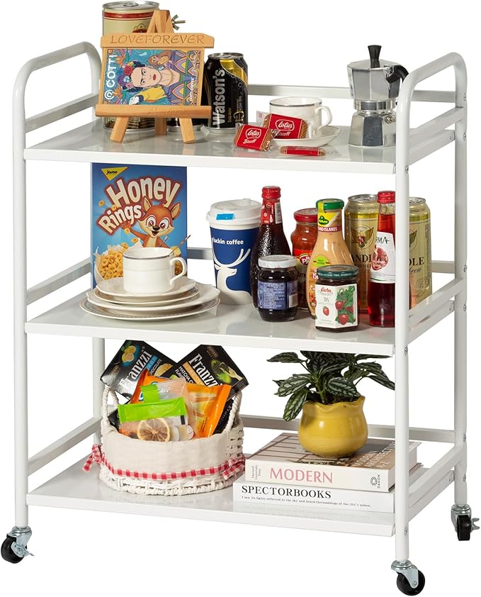 HDANI 3 Tier Metal Utility Multipurpose Rolling Cart, Large Capacity Heavy Duty by HDANI