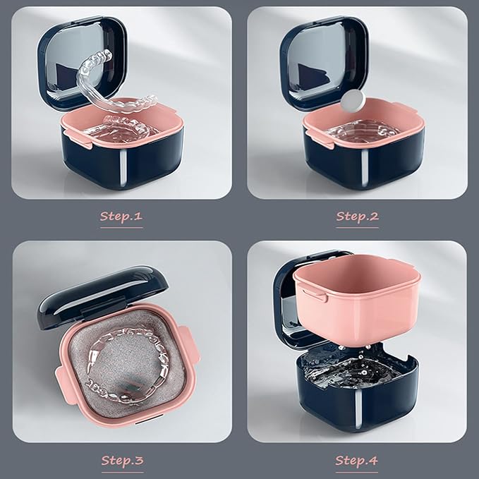 Denture Cup，Retainer Case, Cute Night Mouth Guard Box Holder, Storage Soak - Image 5