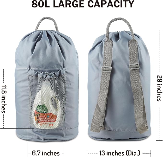 Backpack Laundry Bag, Large Laundry Backpack - Image 2