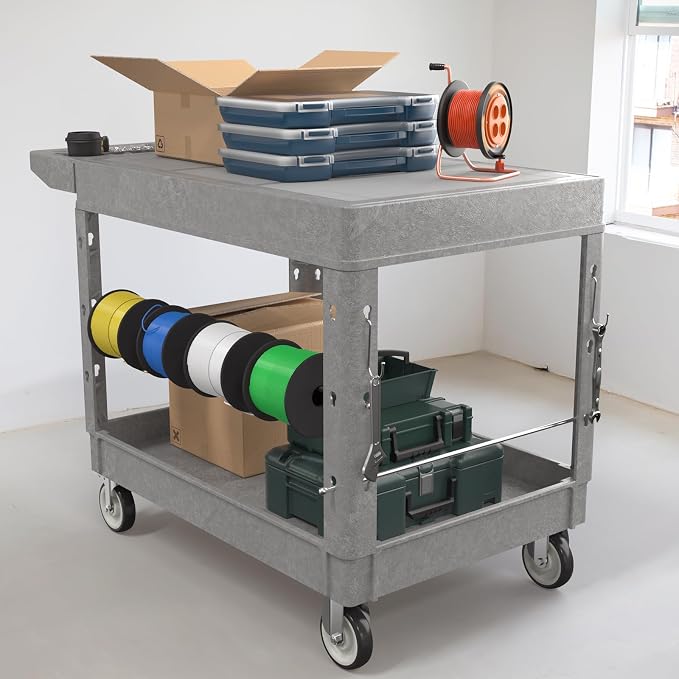 Heavy Duty Flat Top Utility Cart - Image 6
