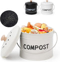 Compost Bin for Kitchen Counter, 1 Gallon Compost Bucket by CANDCO