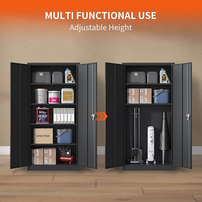 72'' Garage Storage Cabinet, Lockable Storage Cabinet - Image 6