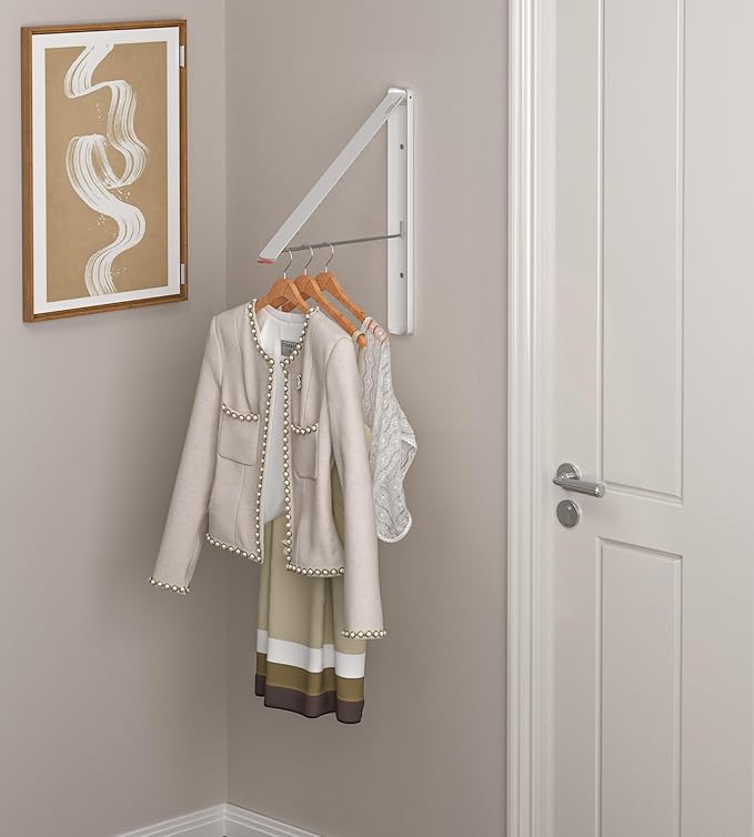 Dr.DJ Clothes Drying Rack, Wall-Mounted Retractable & Foldable Clothes Hanger - Image 6