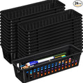 Domensi 24 Pcs Slim Plastic Storage Baskets Tray by Domensi