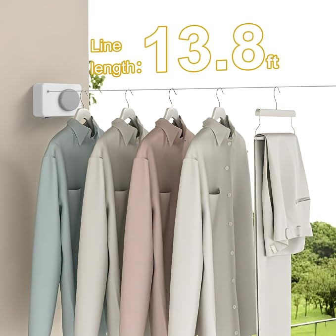Retractable Clothesline Indoor/Outdoor, Anti-Sag - Image 8