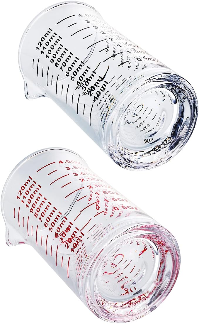 Ackers 4 Oz Glass Measuring Cup, Borosilicate Shot Glass - Image 3