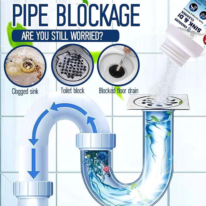 Pipe Dredge, Powerful Foaming Sink & Drain Cleaner Powder - Image 2