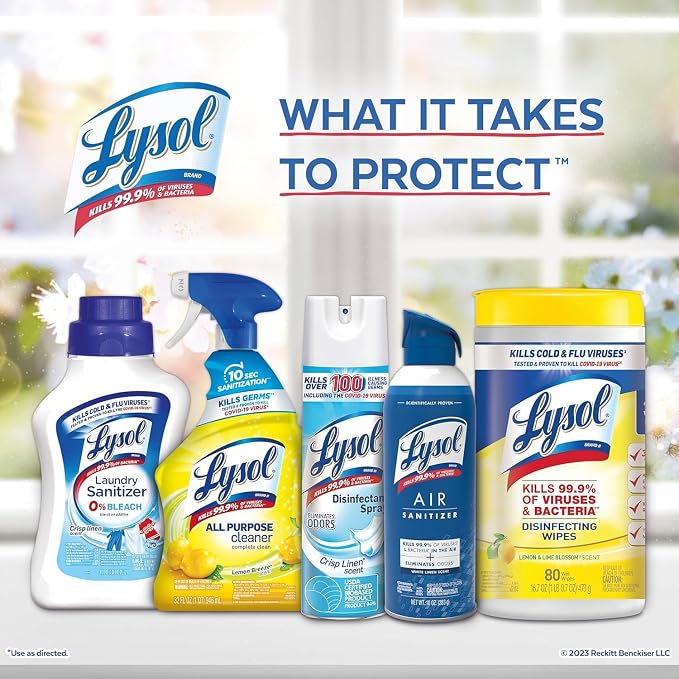 Lysol Dual Action Disinfectant Wipes, Dorm Room Essentials, Citrus Scent - Image 4