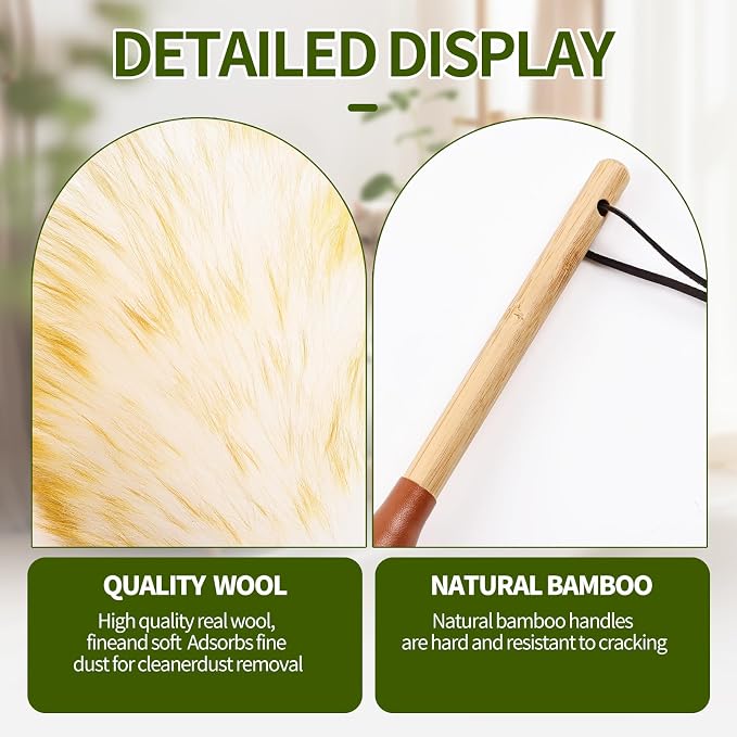Natural Lambswool Duster 16 Inch Handheld - Image 4