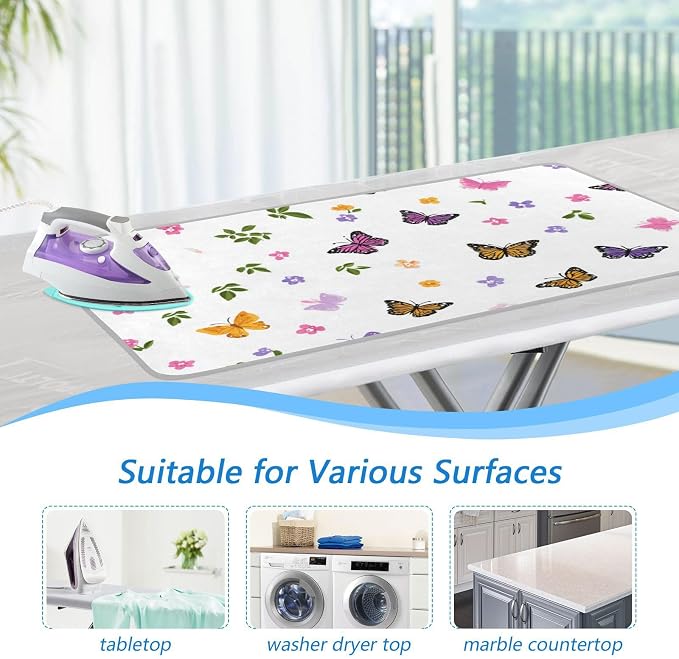 Pretty Butterfly Flower Ironing Mat - Image 5