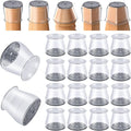 16 Pcs Chair Leg Protectors for Hardwood Floors, Silicone Felt Furniture Leg by OASMU