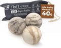 Fluff Ewes Wool Dryer Balls 3 Pack Premium New Zealand Wool Laundry Balls by HustleBlush