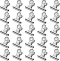30 Pack Small Bull Clips 0.87 Inch Mini Metal Hinge Clips Binder Paper Hinge by Orcielo