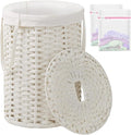 Laundry Hamper with Lid Laundry Basket with Lid 19.0 Gal Round Wicker Laundry by SETVSON
