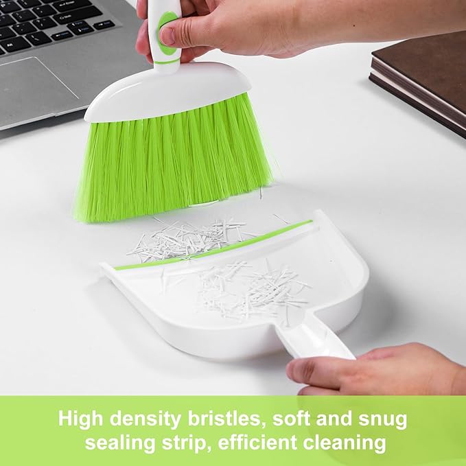 NACENA Small Dust Pan and Brush Set, Mini Broom and Dustpan Set Small Hand - Image 6