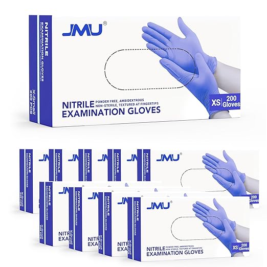 JMU Nitrile Gloves Bulk 2000 Count, 3.5 Mil Disposable Gloves Latex-Free by JMU