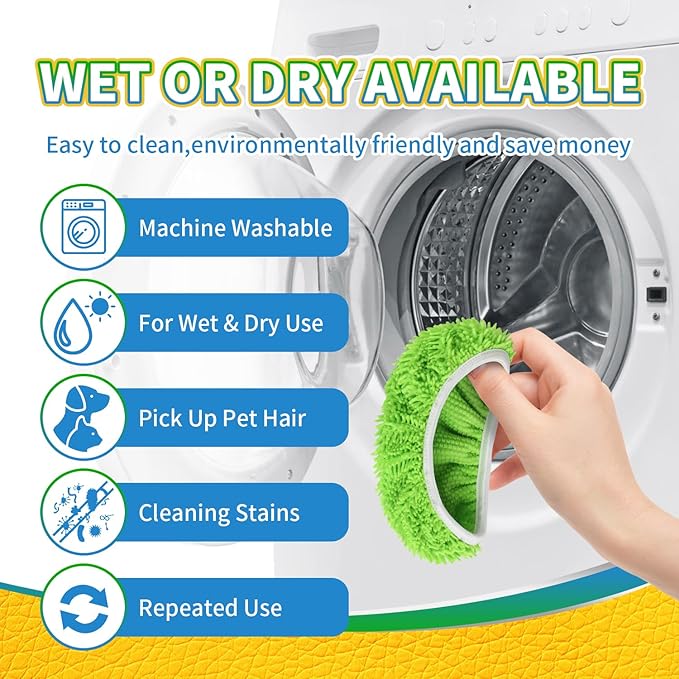 6Pcs Reusable Microfiber Mop Pads Compatible - Image 6