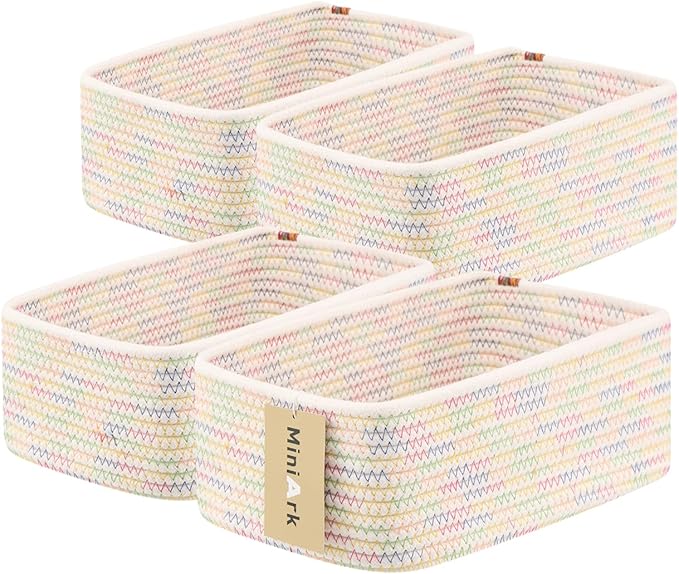 Small Storage Baskets for Organizing | Closet Organizer Bins | Shelf Toy Basket by MiniArkStorageBasketsHome