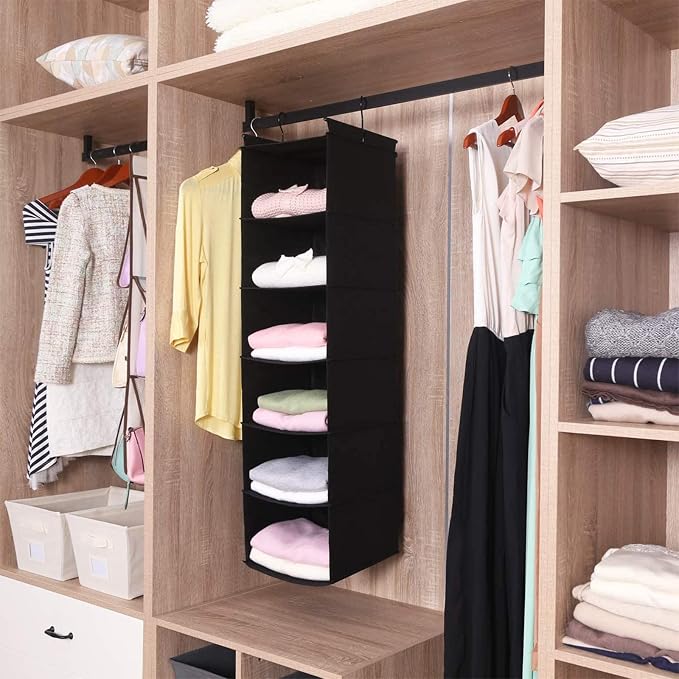 MAX Houser 6 Tier Shelf Hanging Closet Organizer, Closet Hanging Shelf - Image 5