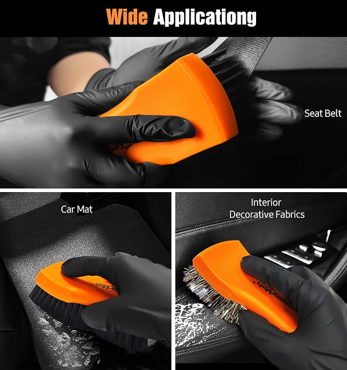 YeewayVeh 2PCS Leather Cleaning Brush, Horse Hair Brush - Image 5