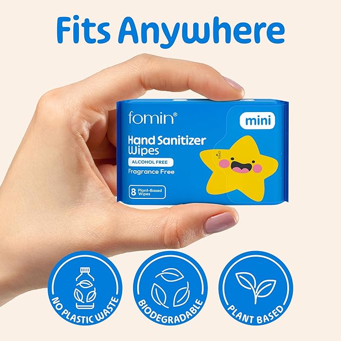 Fomin Mini Hand Sanitizer Wipes 30 Pack - Image 5