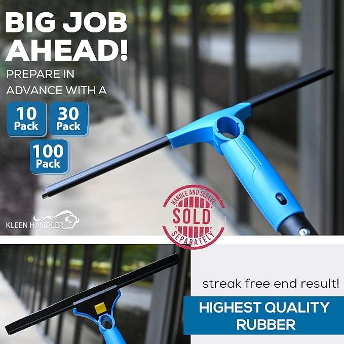 Kleen Handler Pack of 30 Professional 14” Window Washing Squeegee Blades - Image 6