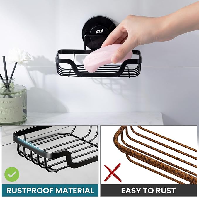TAILI Soap Holder Bar Dish Suction Cup, Bar Shampoo Rack - Image 7