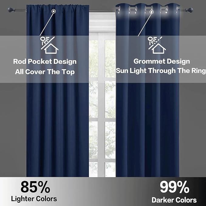 RYB HOME Blackout Curtains for Bedroom - Image 5