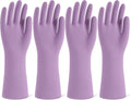 Rubber Cleaning Gloves for Dishwashing, 4 Pairs Reusable Kitchen Gloves for by Unknown
