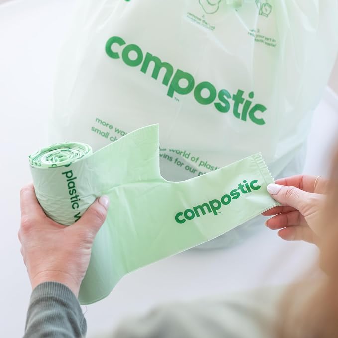 Compostic Home Compostable Trash Bags, 13 Gallon Tall Kitchen Rubbish Bags - Image 7