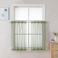 Chyhomenyc Sheer Curtains Tiers 42W x 24L Inches 2 Pieces Set, Light Filtering by Chyhomenyc