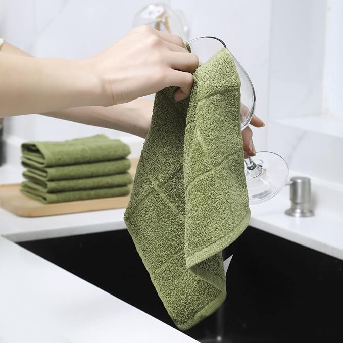 Glynniss Kitchen Dish Cloths Highly Absorbent Dish Rags 100% Cotton Wash Cloths - Image 4