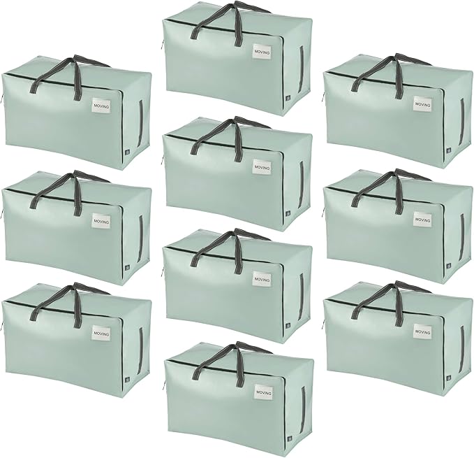 VENO 10 Pack Moving and Storage Bags, Heavy Duty, Alternative to Moving Boxes by Veno