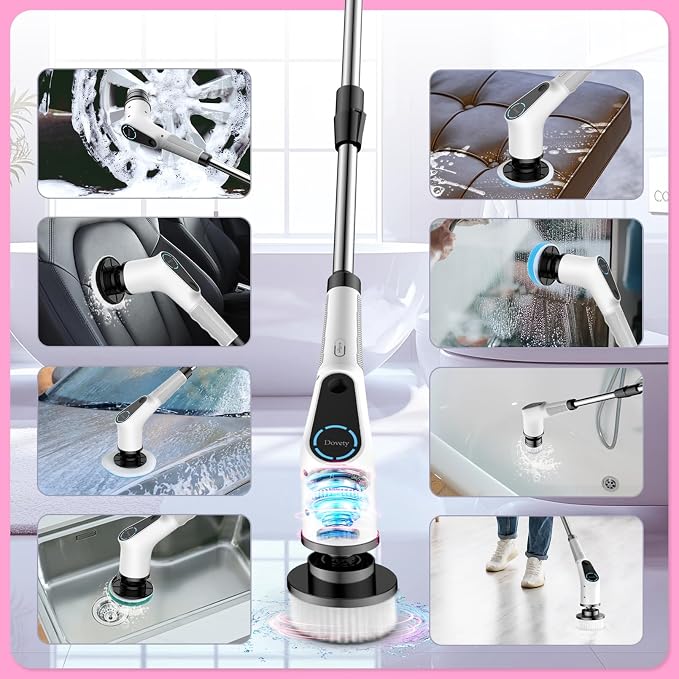 Dovety Electric Spin Scrubber, Cordless Cleaning Brush, Shower Scrubber - Image 6