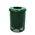 COATEDOUTDOORFURNITURE RFT-P-GRN Heavy Duty Round Trash Receptacle by CoatedOutdoorFurniture