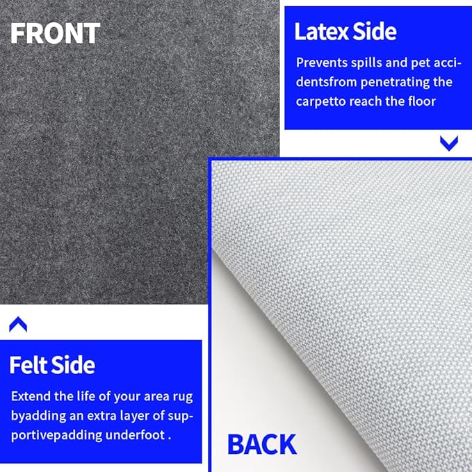 100% Waterproof Non-Slip Rug Pad 10x14 ft - Image 3