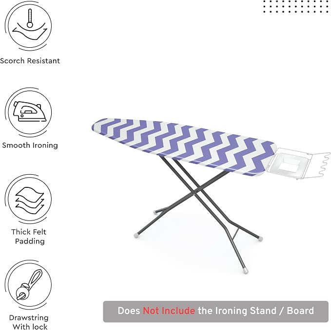 Encasa XO Ironing Board Cover and Pad 49"x18" - Image 3